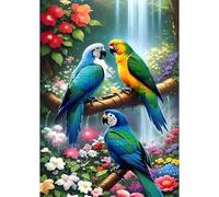Paint by Number for Adult,Love Birds DIY Oil Painting Kits on Canvas for Beginner,with Brushes and Acrylic Pigment,Paint by Numbers Arts and Crafts Kit for Home Decor with Frame,50x65cm