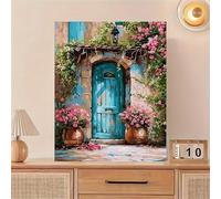 Paint by Number for Adult,Street Scene Plants DIY Oil Painting Kits on Canvas for Beginner,with Brushes and Acrylic Pigment,Paint by Numbers Arts and Crafts Kit for Home Decor Without Frame,55x70cm