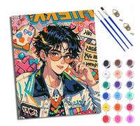 Paint by Number for Adults Beginner Canvas A Handsome boy Choice for Birthday Anniversary or Any Festival DIY Acrylic Painting Kit for Room Decor 16x20 inch with Frame