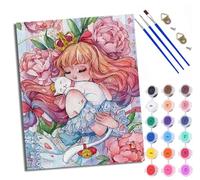 Paint by Number for Adults Beginner Canvas Kitten Sweet Beauty Choice for Birthday Anniversary or Any Festival DIY Acrylic Painting Kit for Room Decor 16x20 inch with Frame