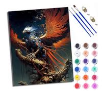 Paint by Number for Adults Beginner Canvas Phoenix on Dead Tree Choice for Birthday Anniversary or Any Festival DIY Acrylic Painting Kit for Room Decor 16x20 inch with Frame