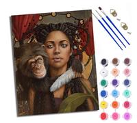 Paint by Number for Adults Beginner Canvas Woman and ape Choice for Birthday Anniversary or Any Festival DIY Acrylic Painting Kit for Room Decor 16x20 inch Frameless