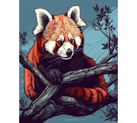 Paint by Number for Adults Beginner,DIY Oil Painting by Number On Canvas Arts and Crafts for Home Wall Decor 20x16 Inch,Cute Animal Raccoon,Frameless