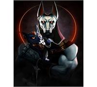 Paint by Number for Adults Beginner,DIY Oil Painting by Number On Canvas Arts and Crafts for Home Wall Decor 20x16 Inch,Egyptian Pyramid Anubis God of Death,Frameless