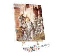Paint by Number for Adults Beginner St Jerome Pulling A Thorn from A Lions Paw Painting by Benozzo Gozzoli Paint by Numbers for Adults Beginner, DIY Painting by Numbers Framed and Easel