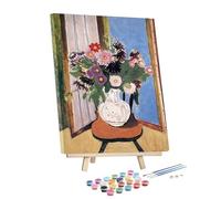 Paint by Number for Adults,Daisies Painting by Henri Matisse Framed and Easel DIY Acrylic Painting Kit for Hoom Decor Canvas