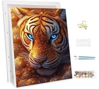 Paint by Number for Adults with Frame,A Tiger Painting by Numbers Kits for Children Beginners, Paint by Number Adults Kits on Canvas,Animals Oil Painting Crafts Kit, Home Wall Decor 12x16inch -46783