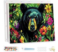 Paint by Number for Adults with Frame, DIY Animal Adults Paint by Number Kits on Canvas, Painting by Numbers Crafts Kit, Flowers Oil Painting Kits for Beginners, for Home Wall Decor 60x80cm YF-5129