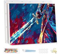 Paint by Number for Adults with Frame, Retro Painting by Numbers Kits for Beginners, Paint by Number Adults Kits on Canvas, Landscape Oil Painting Crafts Kit, for Home Wall Decor 50x70cm YF-4590