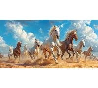 Paint by Number Horse 12x24inch, DIY Paint by Numbers for Adults Landscape Painting by Numbers for Beginners, Acrylic Canvas Painting Art Crafts for Adults, Wall Home Decor, Gifts for Women Kids