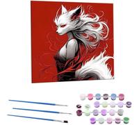 Paint by Number Kits for Adults Beginner, Nine Tailed Fox Paint by Numbers Kit On Canvas Adults' Paint-by-Number Kits DIY Oil Painting Kits for Gift Home Wall Decor Art Crafts 70x70cm (Frameless) x455