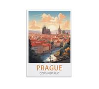 Paint by Number Kits for Adults Beginners,Prague Czech Republic Posters Beginner, DIY Canvas Painting Gift Kits for Home Decoration 30x40cm
