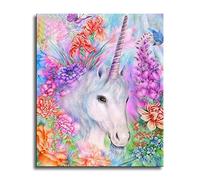 Paint by Number Kits, Shukqueen DIY Oil Painting for Adults, Kids, Beginner's, Unicorn
