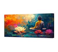 Paint by Number Lotus Paint by Numbers for Adults,Zen Painting by Numbers for Kids Beginners,Without Frame DIY Craft Art Oil Painting Kits with Brushes,Hobbies for Women,Room Decor 16x32inch XH-566