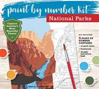 Paint by Number National Parks Kit: Celebrate Five of America's Most Beautiful Places