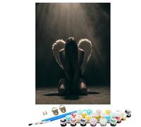 Paint by Numbers, 12 x 16 in Large Paint by Numbers for Adults Woman Angel, DIY Oil Paintings Crafts Beginners Hobbies for Women Gifts With Frame Brushes and Acrylic Pigment Home Wall Decor SYLDK388