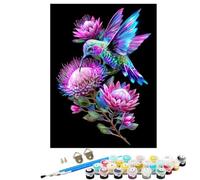 Paint by Numbers, 40x54inch Large Paint by Numbers for Adults Bird Hummingbird, DIY Oil Paintings Crafts Hobbies for Women Gifts With 3 Brushes and 36 Acrylic Pigment Home Wall Decor SYLWK458