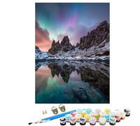 Paint by Numbers, 40x54inch Large Paint by Numbers for Adults Mountain Lake, DIY Oil Paintings Crafts Beginners Hobbies for Women Gifts With Frame Brushes and Acrylic Pigment Home Wall Decor SYLDK365