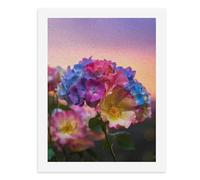 Paint by Numbers A Bouquet of Colorful Hydrangeas with Roses in Front of A Sunset Sky Digital Painting Kit for Adults Create Your Own Magical Scene Art Supplies Unframed 40x50CM