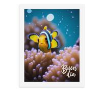 Paint by Numbers A Colorful Clownfish Swims Near Coral Digital Painting Kit for Adults Create Your Own Magical Scene Art Supplies Unframed 40x50CM