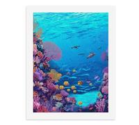 Paint by Numbers A Colorful Coral Reef Teems with Marine Life Digital Painting Kit for Adults Create Your Own Magical Scene Art Supplies Unframed 40x50CM