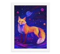 Paint by Numbers A Colorful Fox in Space Digital Painting Kit for Adults Create Your Own Magical Scene Art Supplies Unframed 40x50CM