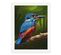 Paint by Numbers A Colorful Kingfisher Perched on A Branch-2 Digital Painting Kit for Adults Create Your Own Magical Scene Art Supplies Unframed 40x50CM