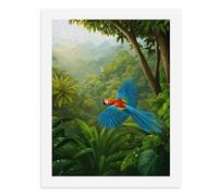 Paint by Numbers A Colorful Macaw Flying in The Jungle-1 Digital Painting Kit for Adults Create Your Own Magical Scene Art Supplies Unframed 40x50CM
