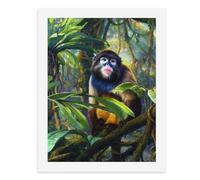 Paint by Numbers A Colorful Monkey in A Lush Jungle Digital Painting Kit for Adults Create Your Own Magical Scene Art Supplies Unframed 40x50CM