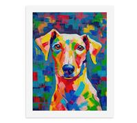 Paint by Numbers A Colorful Painting of A Dog-5 Digital Painting Kit for Adults Create Your Own Magical Scene Art Supplies Unframed 40x50CM