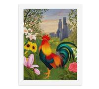 Paint by Numbers A Colorful Rooster in Front of an Urban Skyline Digital Painting Kit for Adults Create Your Own Magical Scene Art Supplies Unframed 40x50CM