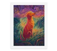 Paint by Numbers A Colorful Saluki Dog Digital Painting Kit for Adults Create Your Own Magical Scene Art Supplies Unframed 40x50CM