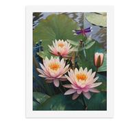 Paint by Numbers A Colorful Scene of Water Lilies and Dragonflies Digital Painting Kit for Adults Create Your Own Magical Scene Art Supplies Unframed 40x50CM