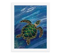 Paint by Numbers A Colorful Sea Turtle Swimming in Blue Water Digital Painting Kit for Adults Create Your Own Magical Scene Art Supplies Unframed 40x50CM