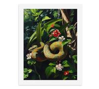 Paint by Numbers A Colorful Snake Coiled Among Vibrant Flowers Digital Painting Kit for Adults Create Your Own Magical Scene Art Supplies Unframed 40x50CM