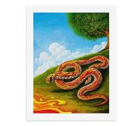 Paint by Numbers A Colorful Snake Slithers Near A Tree Digital Painting Kit for Adults Create Your Own Magical Scene Art Supplies Unframed 40x50CM