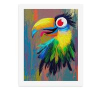 Paint by Numbers A Colorful Toucan with Vibrant Feathers Digital Painting Kit for Adults Create Your Own Magical Scene Art Supplies Unframed 40x50CM