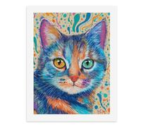 Paint by Numbers A Colorful Vibrant Cat-5 Digital Painting Kit for Adults Create Your Own Magical Scene Art Supplies Unframed 40x50CM