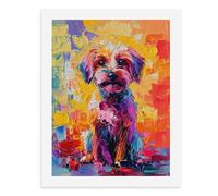Paint by Numbers A Colorful Yorkshire Terrier-1 Digital Painting Kit for Adults Create Your Own Magical Scene Art Supplies Unframed 40x50CM
