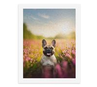 Paint by Numbers A Cute French Bulldog in A Field of Pink Flowers Digital Painting Kit for Adults Create Your Own Magical Scene Art Supplies Unframed 40x50CM