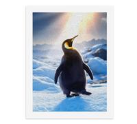 Paint by Numbers A Cute Penguin Standing on Snow Under SunlightHere is Your Sentence Digital Painting Kit for Adults Create Your Own Magical Scene Art Supplies Unframed 40x50CM