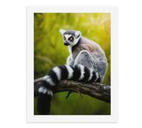 Paint by Numbers A Cute Ring-Tailed Lemur Perched on A Branch Digital Painting Kit for Adults Create Your Own Magical Scene Art Supplies Unframed 40x50CM