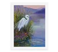 Paint by Numbers A Graceful Egret Stands by The Serene Lake Digital Painting Kit for Adults Create Your Own Magical Scene Art Supplies Unframed 40x50CM
