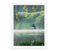 Paint by Numbers A Kingfisher Flying Above The Lake Digital Painting Kit for Adults Create Your Own Magical Scene Art Supplies Unframed 40x50CM