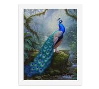 Paint by Numbers A Magnificent Peacock in The Lush Jungle Digital Painting Kit for Adults Create Your Own Magical Scene Art Supplies Unframed 40x50CM