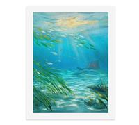 Paint by Numbers A Sunlit Underwater World Teeming with Fish and Seaweed Digital Painting Kit for Adults Create Your Own Magical Scene Art Supplies Unframed 40x50CM