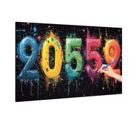 Paint by Numbers Abstract, 110x50cm Large Paint by Numbers for Adults Colour Canvas Without Frame, Arts and Crafts for Beginners, Color Oil Painting Paints on Canvas for Hobbies for Adults Women K-5