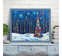 Paint by Numbers Abstract Forest Painting by Numbers for Adults, DIY Craft Art Painting Kit, with 3- Paint Brushes Acrylic Pigment, Hobbies for Adults Women, Halloween Decorations 50x60cm w6t-264