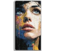 Paint by Numbers Adults Abstract Painting by Numbers for Adults Woman 8x16inch, DIY Color Oil Paintings Beginners Kit mit 3 Paintbrushes and Acrylic Paints, Home Room Wall Decor Gifts,-fu187u