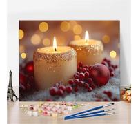 Paint by Numbers Adults Candle Paint by Numbers Kits Dream DIY Color Oil Painting Acrylic Paints with 3 - Brushes Without Frame, Paint-by-Numbers for Home Decor, Christmas Decorations 70X70cm Y5-777